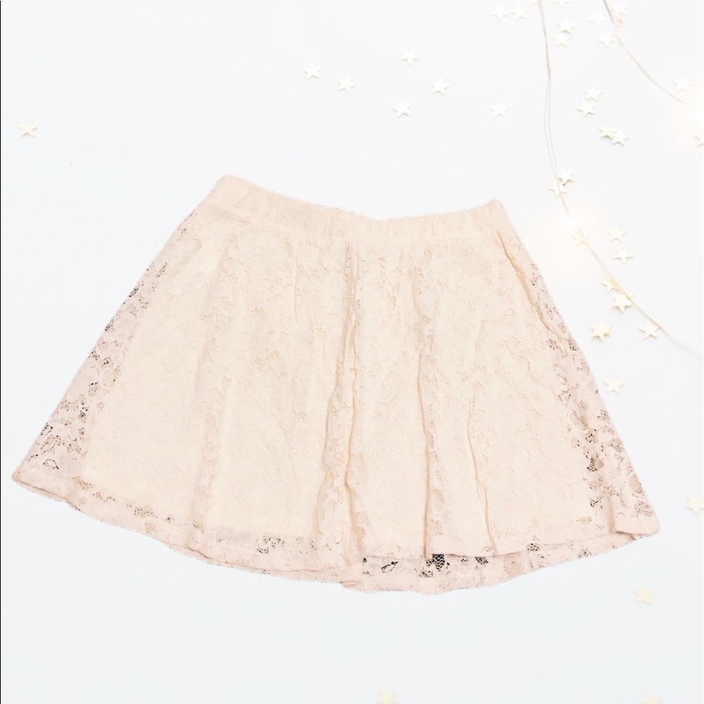 Forever 21 Ivory Lace Skirt